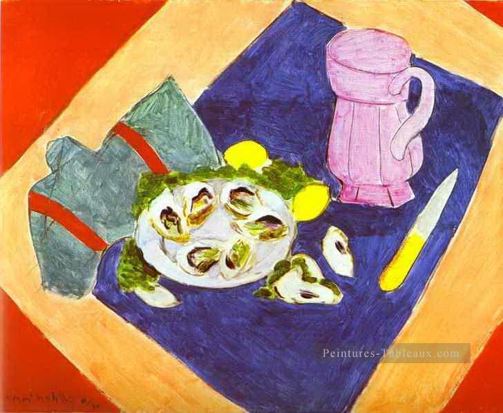 Nature morte avec des huîtres fauvisme abstrait Henri Matisse Peintures à l'huile